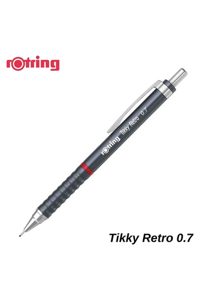 Rotring Versatil Kalem Tıkky Retro Metalik Gri 0.7 MM 2202570-12-PKT