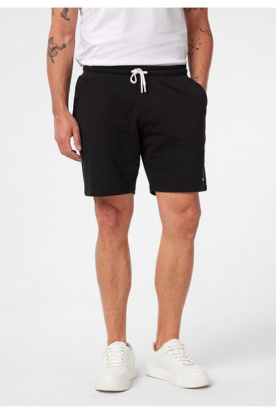 Williot Ανδρικό σορτς Moreno Black Regular Fit Βαμβακερό κεντημένο ελαστικό μέσης με ρυθμιζόμενη τσέπη