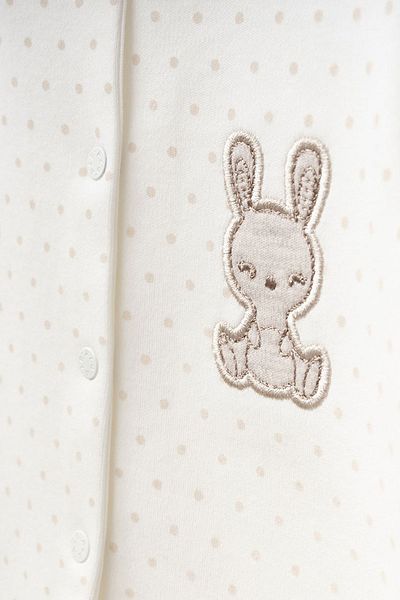 Aziz Bebe Baby Girl Snap Fastener Patterned Booties Jumpsuit 0 Month 6 Month