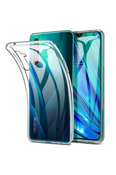 Realme 5i / Realme 6i / Realme C3 Uyumlu Dayanıklı Ve Esnek Şeffaf Renksiz Kılıf