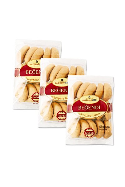 GAZİOĞLU ÜÇLER Beğendi Fındıklı Şekerpare 240 gr x 3 Adet
