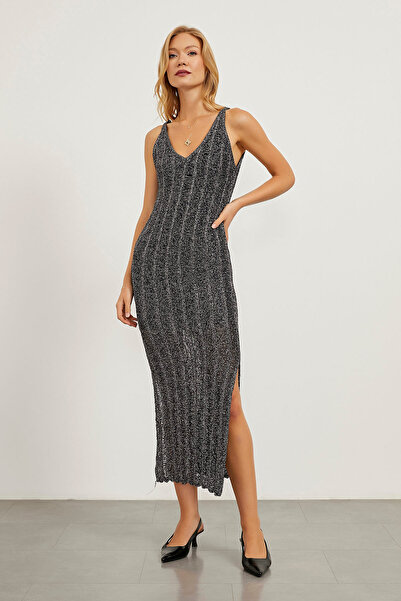 Arma Life Жіноче плаття з прозорим декольте та довгими бретелями