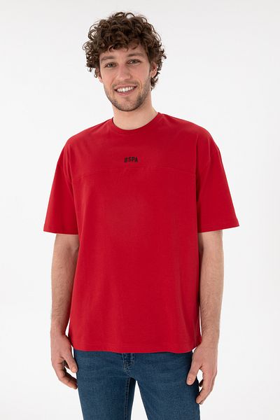 U.S. Polo Assn. Men's Comfort Fit Crew Neck Red T-Shirt 50306017 -Vr030