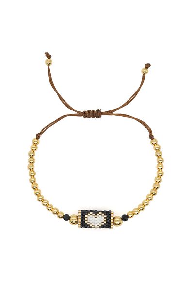 Choice Mi-b23030601d 1pc New In Love Heart Charm Gold Bead Bracelet Boho Fashion Summer Beaded Bracelets Fo