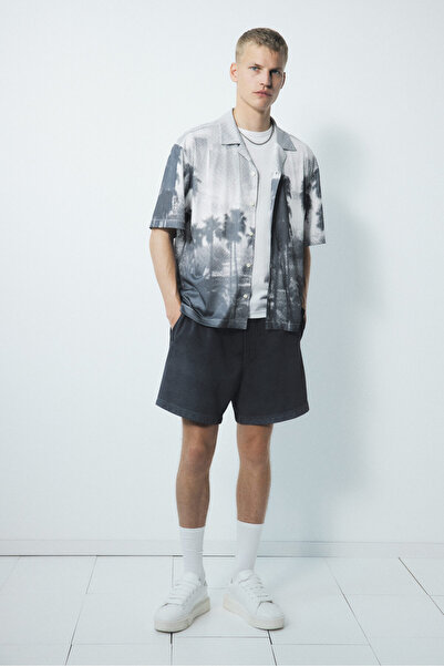 H&M Erkek Yaka File Gömlek Loose Fit