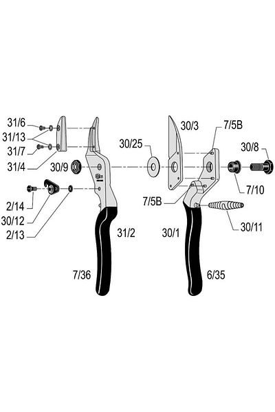 Felco 31 Foarfece de tuns 21cm Taban dreapta-stânga