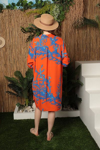 Lina Life Patterned Viscose Women's Shirt Dress