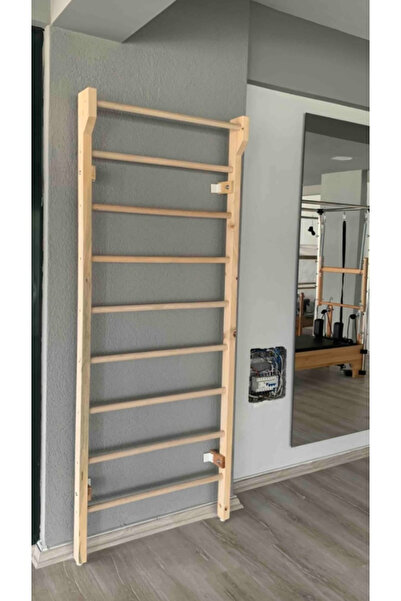 Abantu Ahşap 200x70 Barfiksli Skalyoz Barı Tırmanma Merdiveni