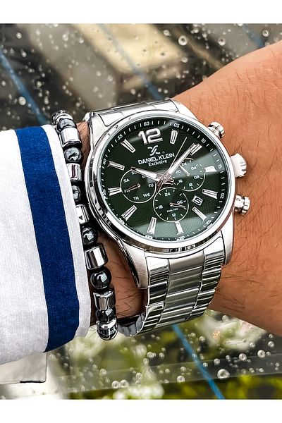 Daniel Klein Brand Original New Season Silver Color Wedding Engagement Men's Steel Waterproof Watch Bracelet