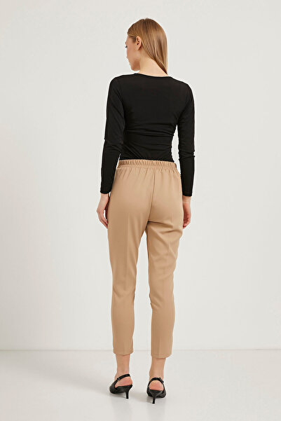 Arma Life Women's Double Breasted Collar Long Sleeve Basic Black Bodysuit