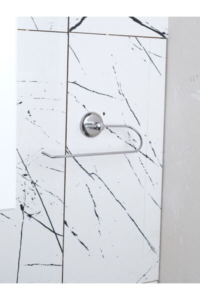 Alper Banyo Ceria Krom Solo Havluluk | Eko Model | Havlu Kağıdı Askısı | Yapışkanlı & Vidalı