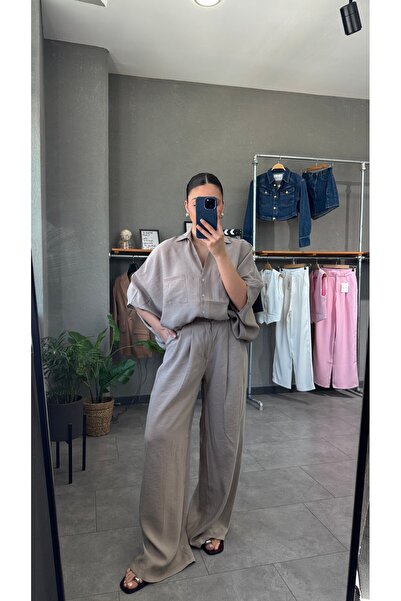 YOUR NAME Γυναικεία ψηλόμεση παντελόνι palazzo