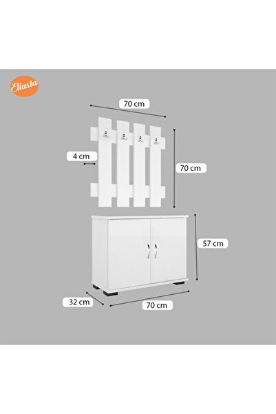 Modilayn Portmanto Ayakkabılık Vestiyer Askılıklı Ayakkabılık Dolabı Ard-116