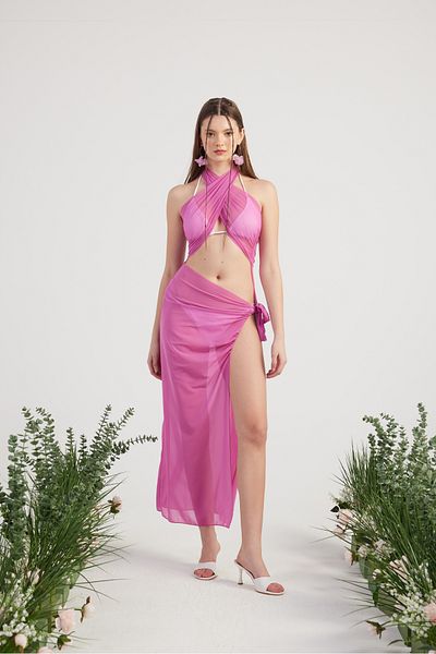 HOLLY LOLLY Bottom Top Beach Royal Pareo Pink