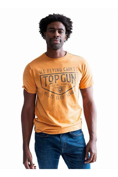 TOP GUN Flying Cadets Graphic Tee for Men Retro Pilot Style Soft Cotton Short Sleeve T-Shirt