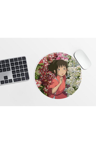 Akumastik لوحة ماوس مستديرة من Spirited Away Chihiro - 20 سم - أنمي - لطيفة