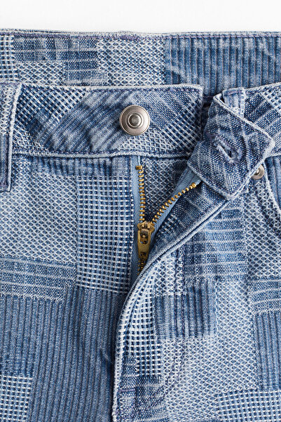 H&M Patchwork Görünümlü Kot Şort