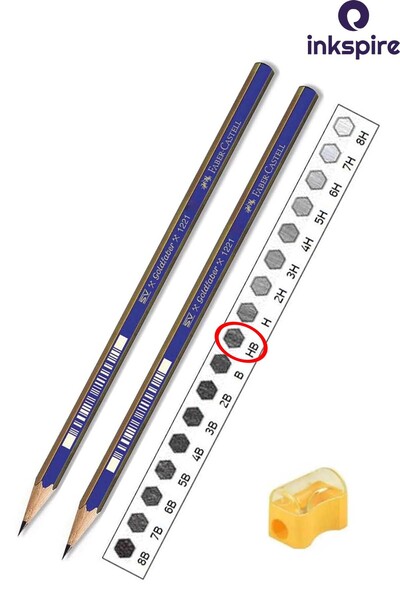 inkspire HB Resim Kalemi Dereceli Kalem 2 Adet Teknik Çizim Kalemi Numaralı K...