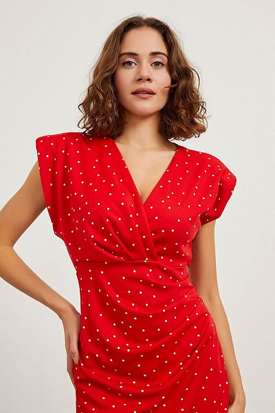 Arma Life Rochie de vară fără mâneci, elastică, lungă, roșie, cu șnur