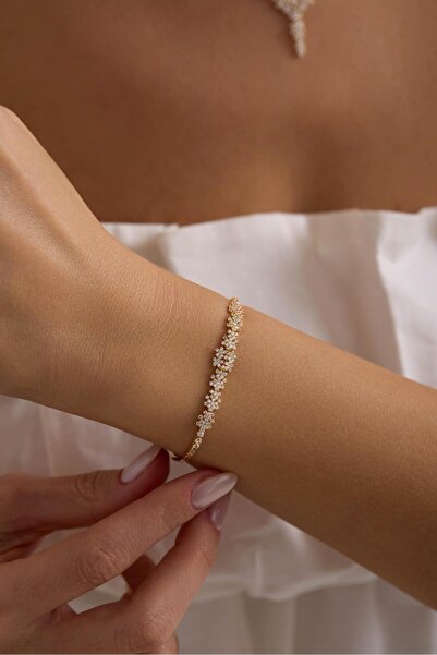 Tufanlar Kuyumculuk 14 Ayar Sarı Taşlı Altın Düğün Seti