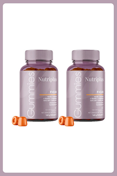 Farmasi Nutriplus Focus Gummy Şeftali Aromalı 60 PCS- 2 Adet
