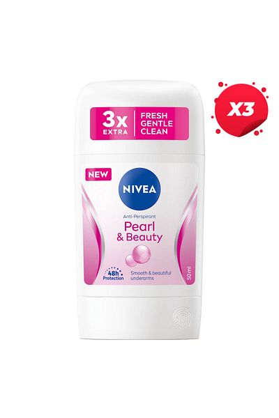 NIVEA X3 - NIVEA ANTIPERSPIRANT STICK 50ML PEARL BEAUTY