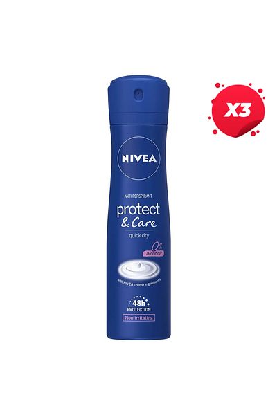 NIVEA X3 - NIVEA ANTIPERSPIRANT DEO 200ML PROTECT CARE
