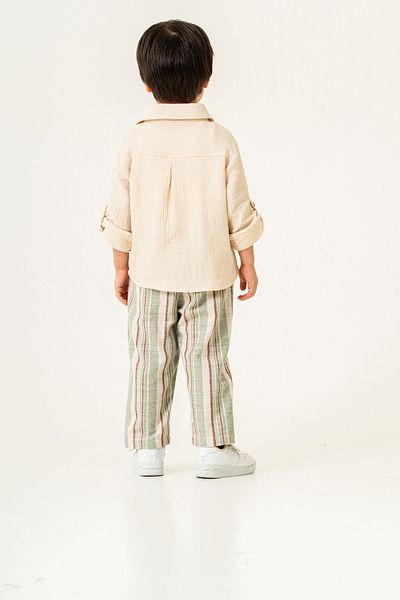 Tuffy Boy Muslin Fabric Shirt Pants Set