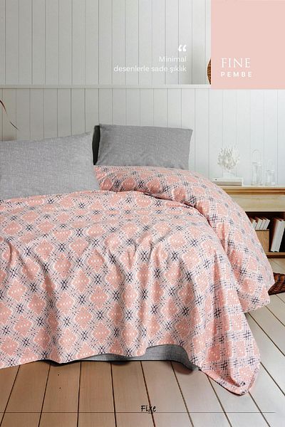 lissehome Fine Pink Double Pique Set – 100% Cotton, Modern Design