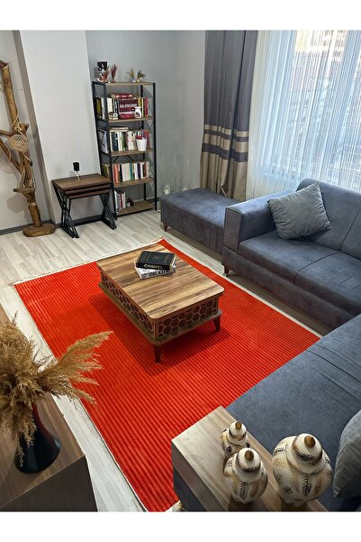SERİA HALI Turuncu ingiliz tarzı halı fittilli dot taban TURUNCU HALI TURUNCU YOLLUK