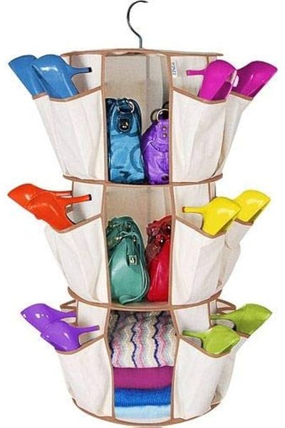 Generic 2-piece smart closet organizer - three shelves