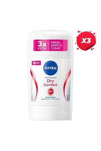 NIVEA X3 - NIVEA ANTIPERSPIRANT STICK 50ML DRY CONFORT