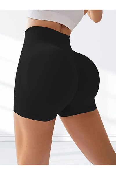 Minikelya High Waist Tummy Control Yoga Shorts for Women