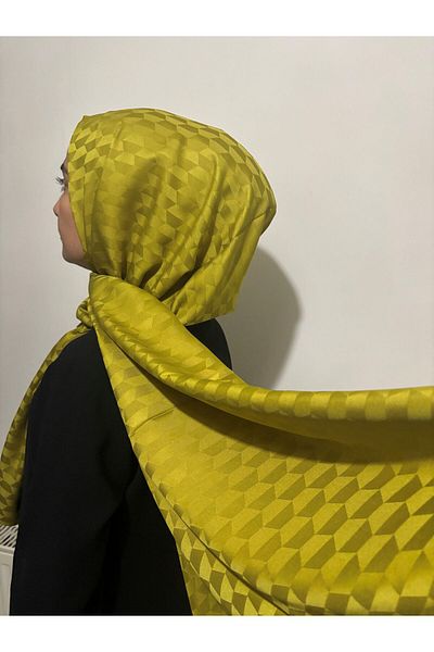 Bonjela Checkerboard Pattern Cotton Jacquard Shawl