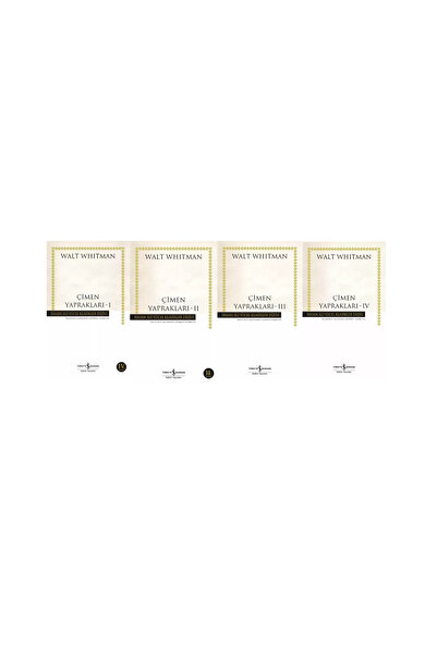 TÜRKİYE İŞ BANKASI KÜLTÜR YAYINLARI Çimen Yaprakları I-II-III-IV 4 kitap set.Walt Whitman