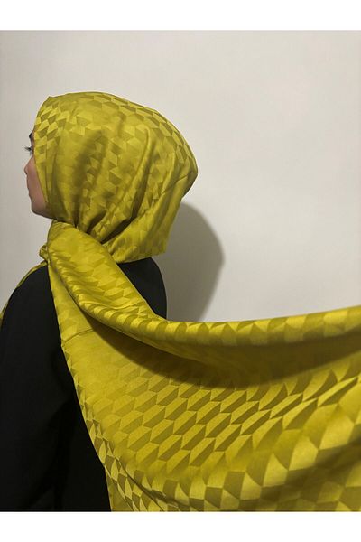 Bonjela Checkerboard Pattern Cotton Jacquard Shawl