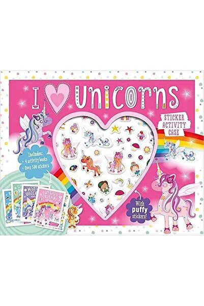 Make Believe Ideas Cartea cu autocolante Love of Unicorns este umplută cu act...