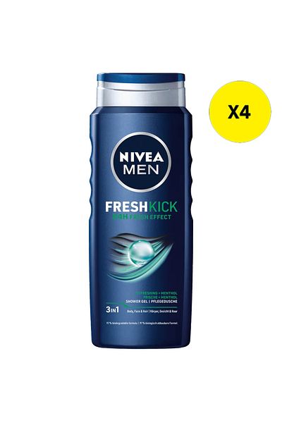 NIVEA X4 - NIVEA GEL DUS 500ML MEN COOLKICK