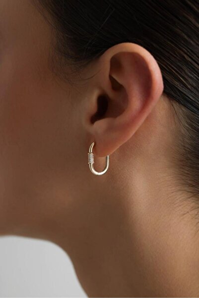 Tufanlar Kuyumculuk 14 Ayar Altın Taşlı Tasarım Küpe - Bahar Koleksiyonu