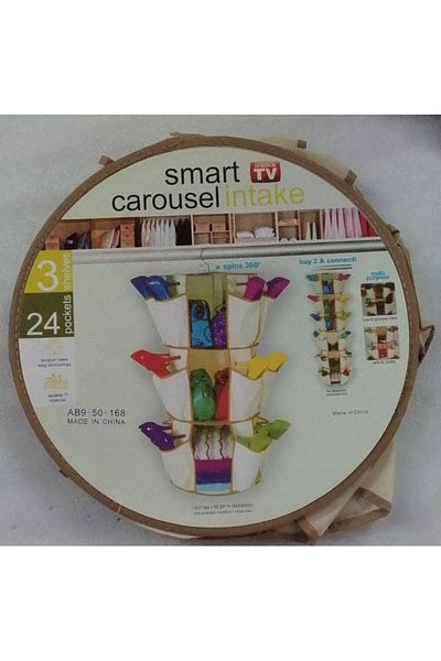 Generic 2-piece smart closet organizer - three shelves