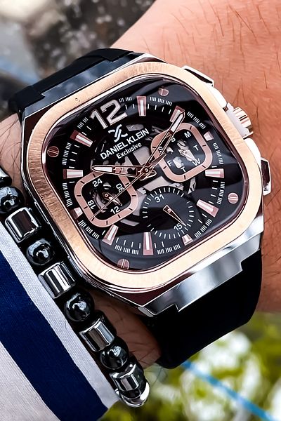 Daniel Klein Active Waterproofness Does Not Collect, Silicone Cord Men's Wristwatch Bracelet Gift