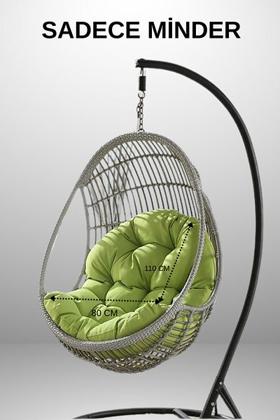 MoMMe Macrame Swing Cushion (80 X 110 cm) Green (Only Cushion)