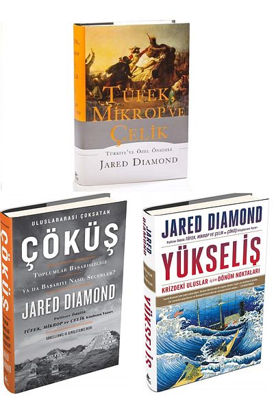 Bloomsbury 3 Books Hardcover Box Set - Rifle Microbe and Steel , Collapse , Rise - Jared Diamond