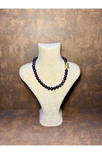 ZİDE AKSESUAR Dragon - Siyah inci kolye