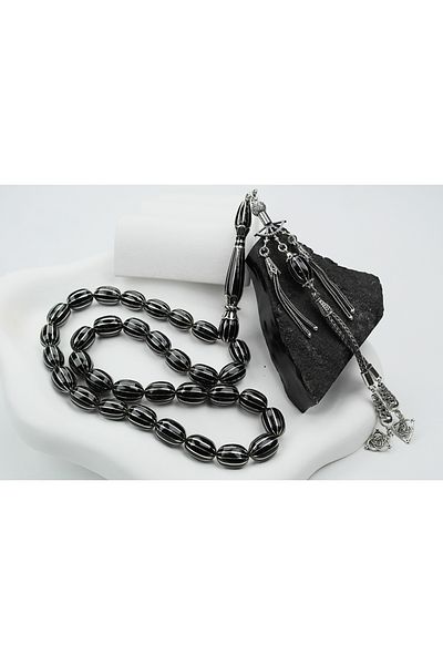 Skygo Oltu Stone Stone Model Twelve Watermelon Nakkaş Imame Embroidered Rosary