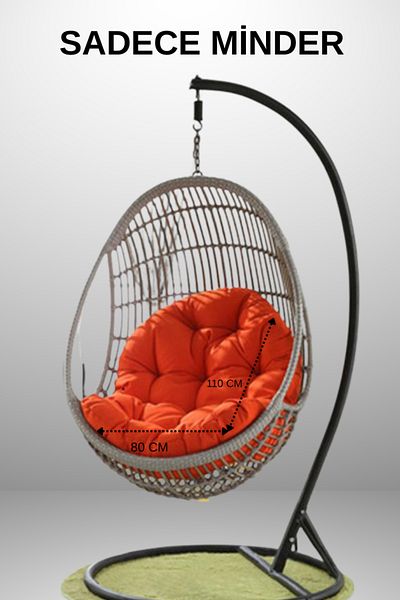 MoMMe Macrame Swing Cushion (80 X 110 cm) Orange (Only Cushion)
