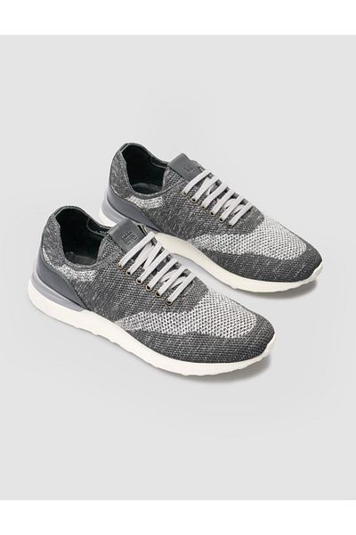 Cabani Knitwear Gray Lace-Up Men's Sports Shoes