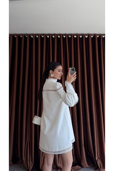 HAZELANNA Rochie mini drapată cu detaliu din dantelă