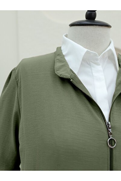 Modamorfo Ανδρικό φερμουάρ με λαστιχένιο κομμάτι Ayrobin Ferace -Χακί