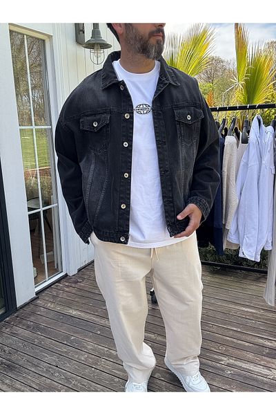 BYBASICMAN Anthracite Buttoned Jacket Ke-613/617-6/615